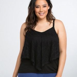 TORRID LACE OVERLAY CAMI TOP